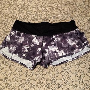 Floral print lululemon running shorts